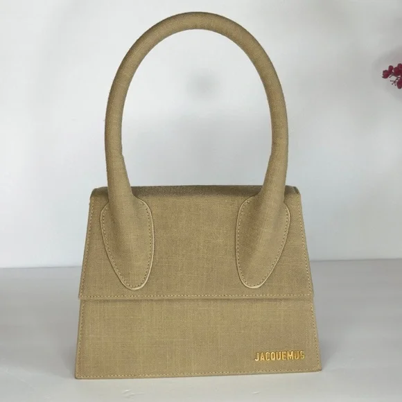 JACQUEMUS Le Chiquito Grand in Dark Linen & Jacquemus Navy Coin Card Zip Wallet - Picture 6 of 13